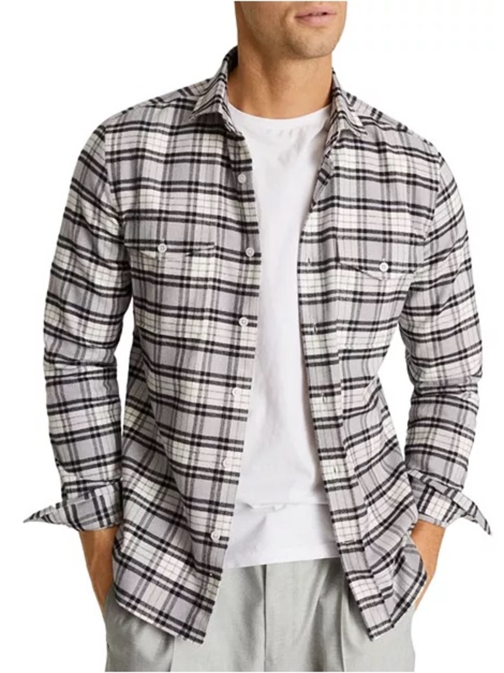 Reiss Dashand Mouline Check button down overshirt